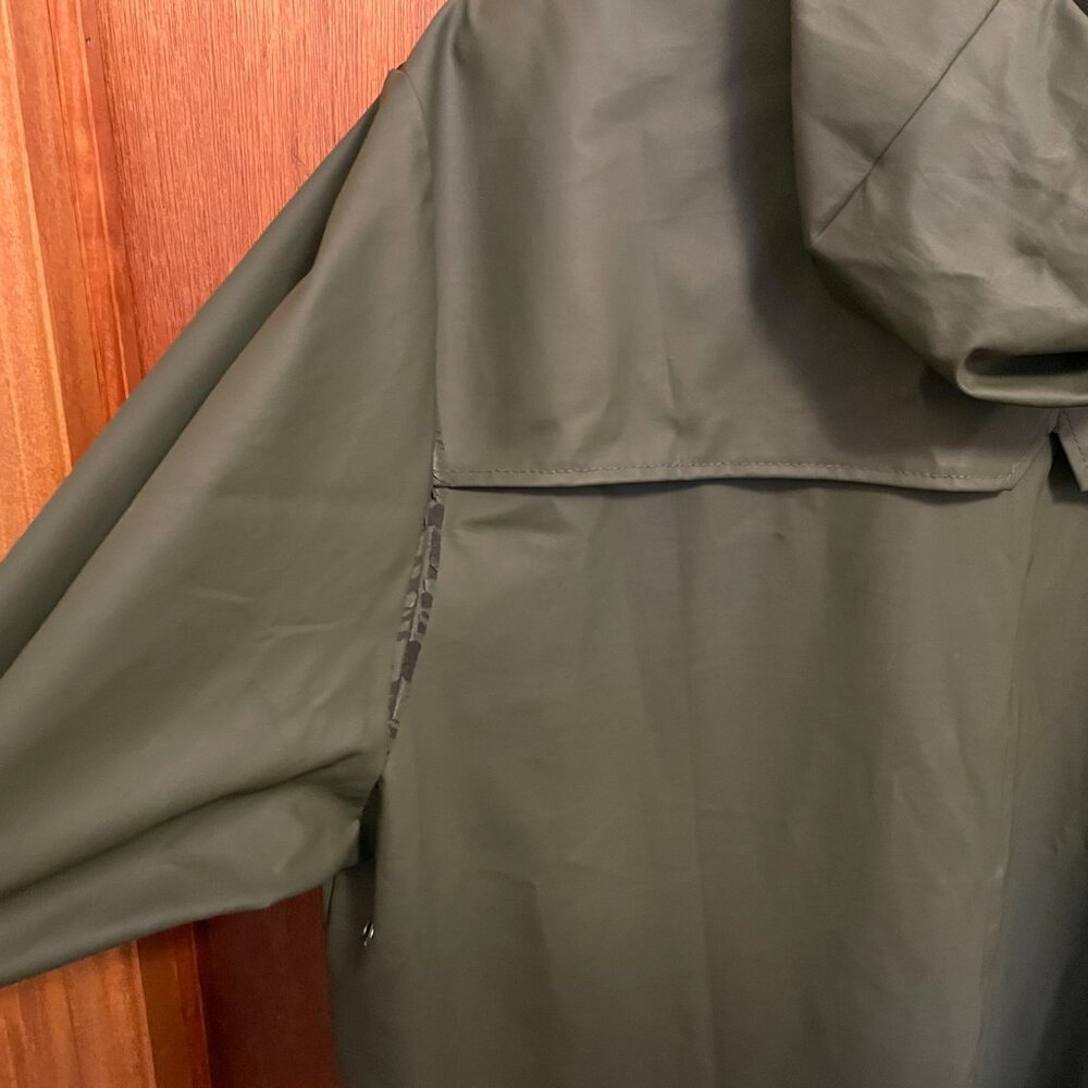 Rains Long Jacket in Green Unisex Size L/XL - Picture 9 of 13